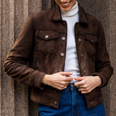 Suede Western Jacket | Brown